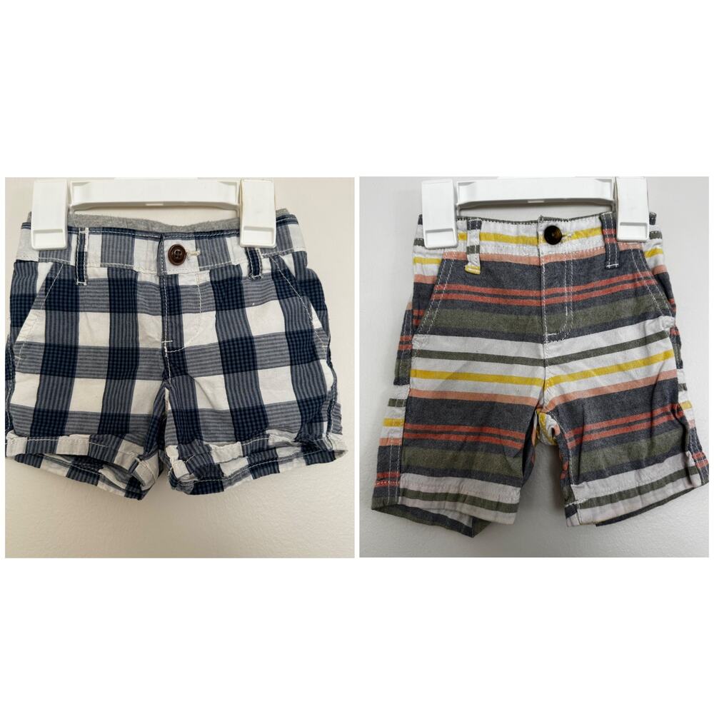 Gap/Crazy 8 Shorts Bundle, 2 Pair: Plaid and Stripe